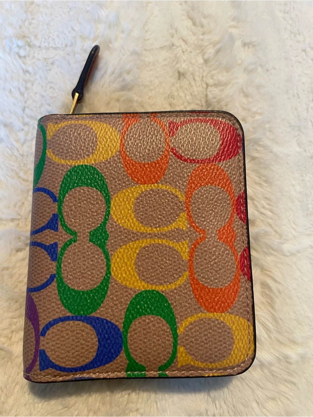 Coach Bill Fold Wallet in Multicolor Signature Canvas